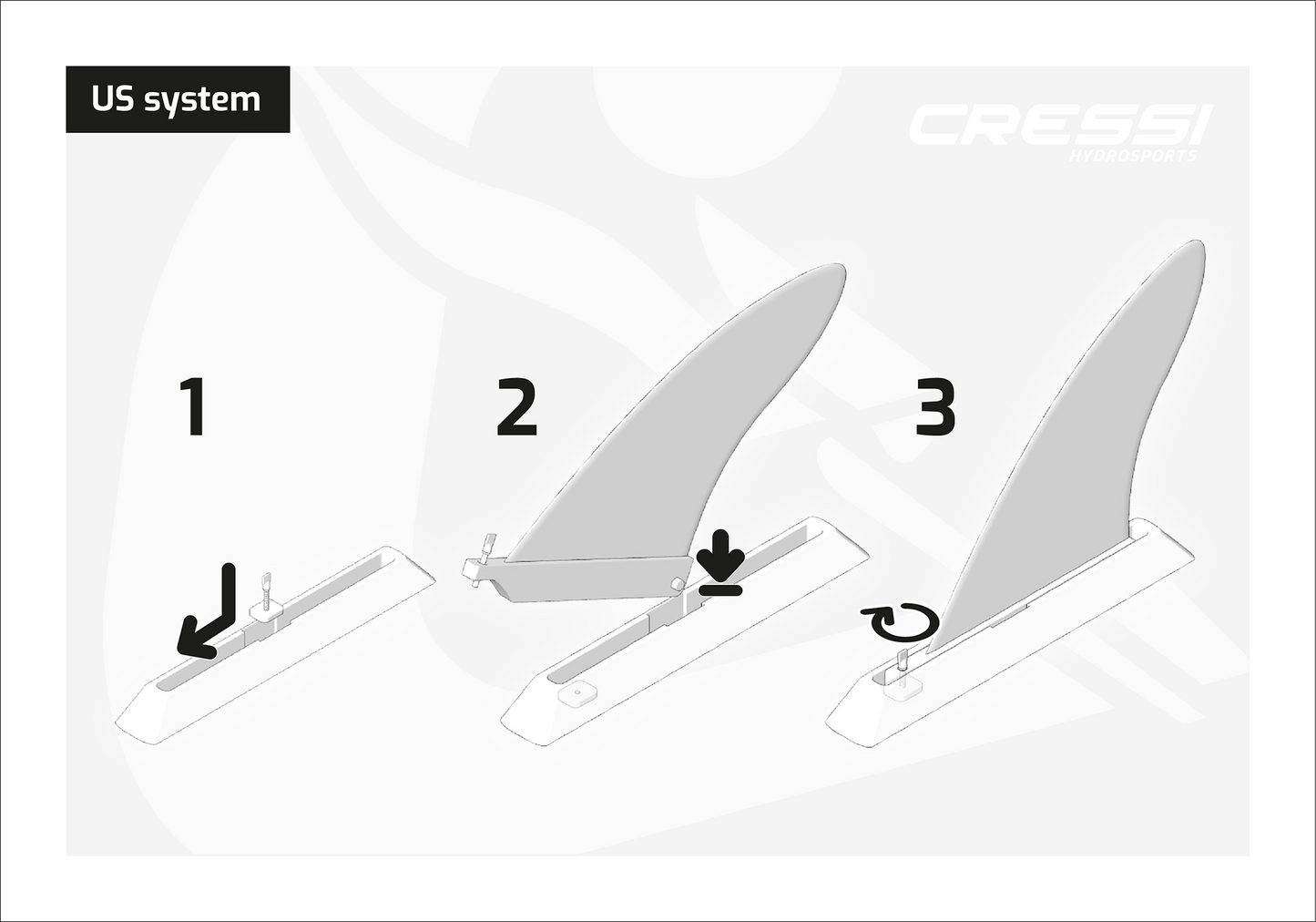 Cressi US Skeg Fin 9"